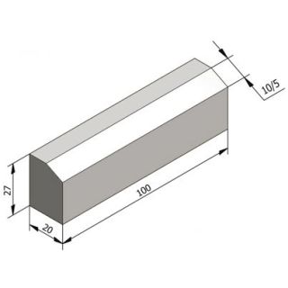 BORDURE CHANFREINEE 100X27X20 CH10/5 IE