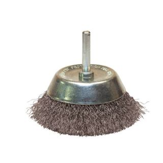 BROSSE CONIQUE TIGE DE 6 FIL 0.30 ACIER LAITONNE ONDULE