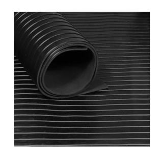 CAOUTCHOUC STRIE LARGE NOIR 1.20M 6MM