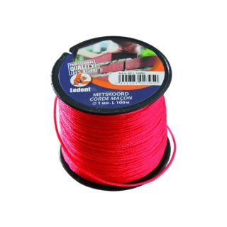 CORDEAU MACON NYLON ROUGE 1MM 100M