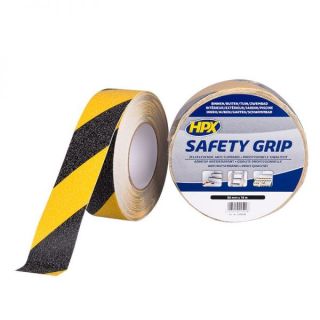 RUBAN ANTI DERAPANT NOIR/JAUNE 50MMX18M